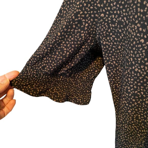 Adrianna Papell women's size XL black and brown stretchy short sleeve top - Picture 6 of 9